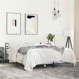  Okvir kreveta boja hrasta 120x200 cm konstruirano drvo i metal Siva 120 x 200 cm | Shoptok.si