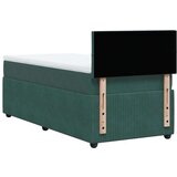 Box spring krevet s madracem tamnozeleni 100x200 cm baršunasti | shoptok.hr