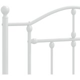  Metalni okvir krevet bez madraca s uzglavljem bijeli 75x190 cm | shoptok.hr
