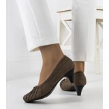 Gemre Brown pumps with ruching Santro | Shoptok.si