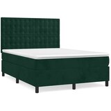  Krevet s oprugama i madracem tamnozeleni 140x190 cm baršunasti | shoptok.hr