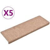 Preproge za stopnice 5 kosov rjave 65x21x4 cm, (21061037) | Shoptok.si