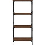 vidaXL Knjižna omara 4-nadstropna rjavi hrast 59x35x132 cm inž. les | Shoptok.si