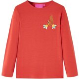 vidaXL Dječja majica s dugim rukavima tamnocrvena 140 | shoptok.hr