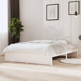 vidaXL Okvir za krevet od masivnog drva bijeli 135x190 cm 4FT6 bračni Cijene