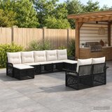  Sjedeća garnitura za vrt 9 kom. Crna poliratan 70.5 x 62 x 70 cm | shoptok.hr