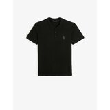 Koton Polo Neck T-Shirt Minimal Printed Buttoned Short Sleeve cene
