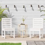  Vrtne stolice 2 kom bijele 50x48x91,5 cm masivna borovina | shoptok.hr