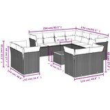  12-dijelni set vrtnih sofa od poliratana s jastucima bež | shoptok.hr