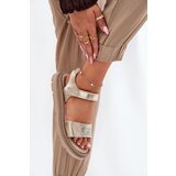 Zazoo Ladies leather sandals on platform gold 40443 | Shoptok.si