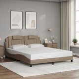 Maison Chic Posteljni okvir - Dvoposteljna postelja - Zakonska postelja z vzglavjem kapučino 160x200 cm umetno usnje-J5943, (21765334) | Shoptok.si
