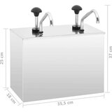 vidaXL Dozirnik za omake nerjaveče jeklo 2 x 3,5 L | Shoptok.si