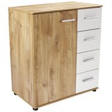 Based Komoda Katrin, Bela, Barva Hrasta | Shoptok.si