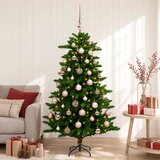  Umjetno božićno drvce s kuglicama 120 cm 150 LED lampica - 120 cm s LED-ima i ružičastim lopticama | shoptok.hr