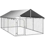 vidaXL Vanjski kavez za pse s krovom 400 x 200 x 150 cm