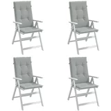 vidaXL Jastuci za stolice 4 kom svjetlosivi 120 x 50 x 4 cm od tkanine