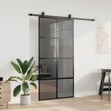  Klizna vrata s priborom crna 102,5 x 205 cm kaljeno staklo | Eponuda.com