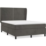  Box spring posteljni z vzmetnico temno siv 140x190 cm žamet, (20737350) | Shoptok.si
