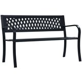 The Living Store Vrtna klop 125 cm črno jeklo - Vrtna Klop, (21460554) Cene