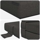 SK foldajući kauč na krevet Tamno siva 190 x 70 x 15 cm tkanina - Tamno siva 190 x 70 x 15 cm tkanina | shoptok.hr