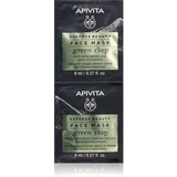 Apivita Express Beauty Green Clay maska za čišćenje i zaglađivanje lica sa zelenom glinom 2 x 8 ml Cijene