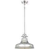 Elstead Lighting Elstead Emery 1 viseča svetilka s svetlobno kupolo, srebrna, E27, (22097833) | Shoptok.si