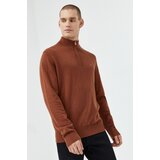 Abercrombie & Fitch Pulover s primesjo volne moški, rjava barva, | Shoptok.si