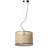 Faro 64314-49 - Luster na sajli MAMBO 1xE27/15W/230V prečnik 45 cm ratan/crna Cene