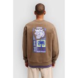 Rvca Dalas Tiger Palm Crew Sweater wood | Shoptok.si