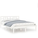 The Living Store Posteljni okvir bel iz trdnega lesa 200x200 cm - Posteljni Okvir, (21531448) | Shoptok.si