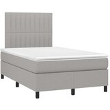  Krevet s oprugama i madrac svjetlosivi 120 x 200cm od tkanine | shoptok.hr