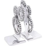vidaXL držač za knjige Set od 2 Srebrena Aluminij 10 x 10 x 22 cm | shoptok.hr