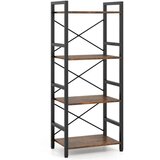Costway 4-stopenjska regalna enota s kovinskim okvirjem Stojalo za shranjevanje, (5000219559) | Shoptok.si