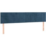 Maison Chic Posteljno vzglavje - Vzglavna omarica 2 kosa temno modro 100x5x78/88 cm žamet, (22077351) Cene