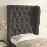  Uzglavlje s ušima tamnosivo 83 x 23 x 118/128 cm baršunasto Cijene