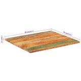  Pravokutna stolna ploča 70 x 80 cm 25 - 27 mm obnovljeno drvo | shoptok.hr