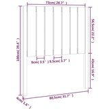  Uzglavlje za krevet boja meda 80 5x4x100 cm od masivne borovine | shoptok.hr