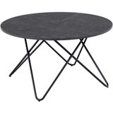 Actona Crni okrugao stolić za kavu s pločom stola u mramornom dekoru ø 80 cm Wyre – | shoptok.hr