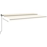  Tenda na ručno uvlačenje s LED svjetlima 6 x 3 5 m krem | shoptok.hr