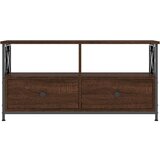 TV omarica rjavi hrast 90x33x45 cm inženirski les in železo, (20912801) | Shoptok.si