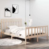  Posteljni okvir iz trdnega lesa 140x190 cm, (20647529) Cene