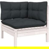  10-dijelna vrtna garnitura od borovine s jastucima bijela | shoptok.hr