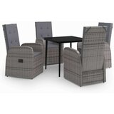  5-dijelni vrtni blagovaonski set s jastucima sivi | shoptok.hr