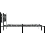 Metalni okvir za krevet s uzglavljem crni 200x200 cm | shoptok.hr