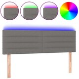  Posteljno vzglavje temno sivo 144x5x78/88 cm blago, (20792818) | Shoptok.si