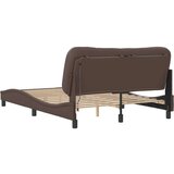  Okvir kreveta s LED svjetlima smeđi 140x190 cm od umjetne kože | shoptok.hr