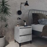  Noćni ormarići 2 kom siva boja betona 40x35x50 cm od iverice Cijene