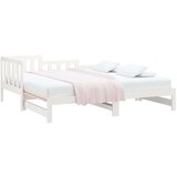  Izvlečna dnevna postelja bela 2x(90x200) cm trdna borovina, (20787813) | Shoptok.si