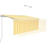  Automatska tenda s roletom i senzorom LED 3 x 2 5 m žuto-bijela | shoptok.hr