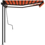  Tenda na ručno uvlačenje LED 3 5 x 2 5 m narančasto-smeđa | shoptok.hr